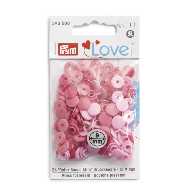 Prym Color Snaps Mini 9mm rosa