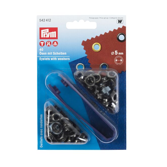 Ösen mit Scheiben 5 mm alteisen