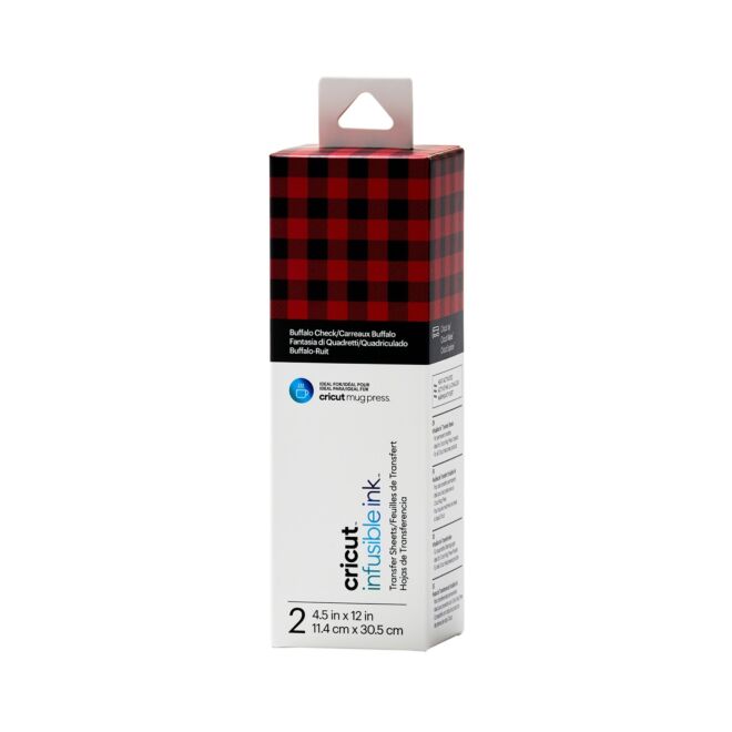 Cricut Joy Infusible Ink Transferbogen - Buffalo Check - 2 Bogen 11,4 x 30,5 cm