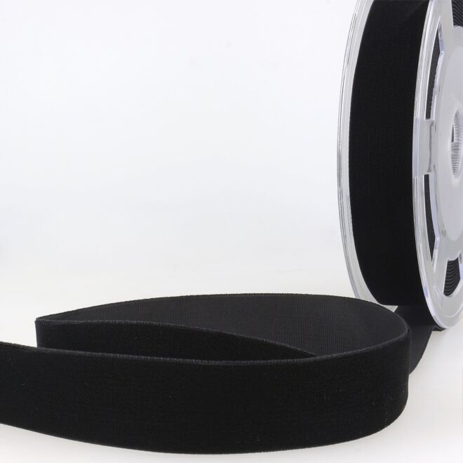 10mm Hochdichtes Samtband schwarz