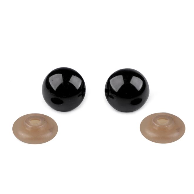 20mm Kunststoff-Sicherheitsaugen schwarz (1 Paar)