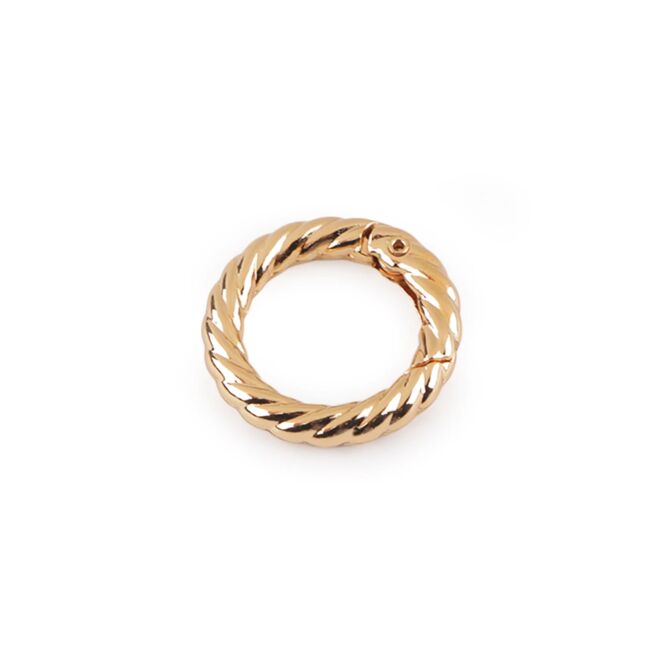 20mm Deko-Karabiner rund "gedreht" rosegold