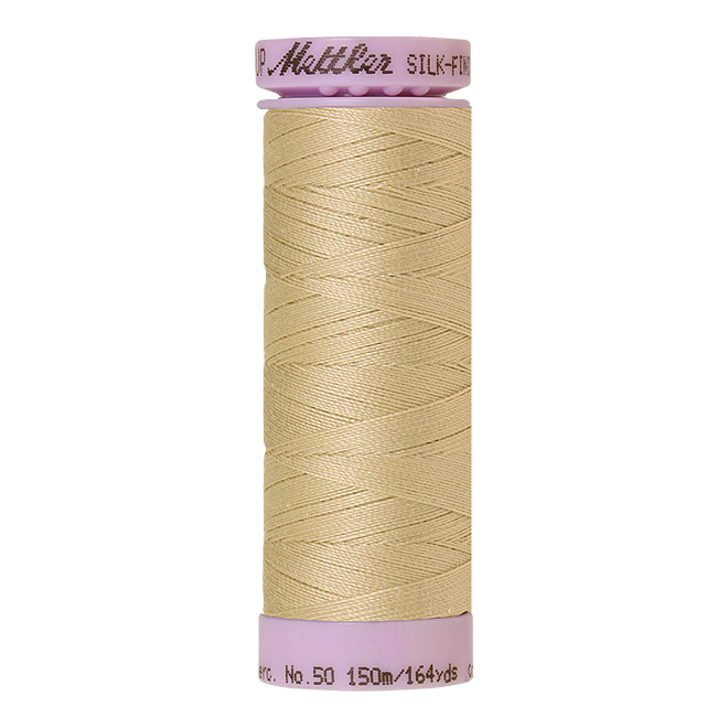 Silk-Finish Cotton 50, 150m - Ivory: Reines Baumwollgarn aus 100% langstapliger, ägyptischer Baumwollte von Amann Mettler