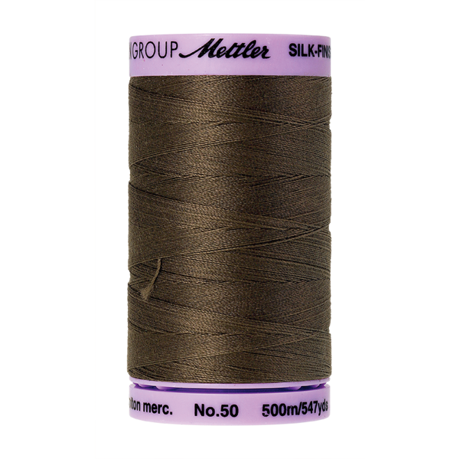 Silk-Finish Cotton 50, 500m - Olive: Reines Baumwollgarn aus 100% langstapliger, ägyptischer Baumwollte von Amann Mettler