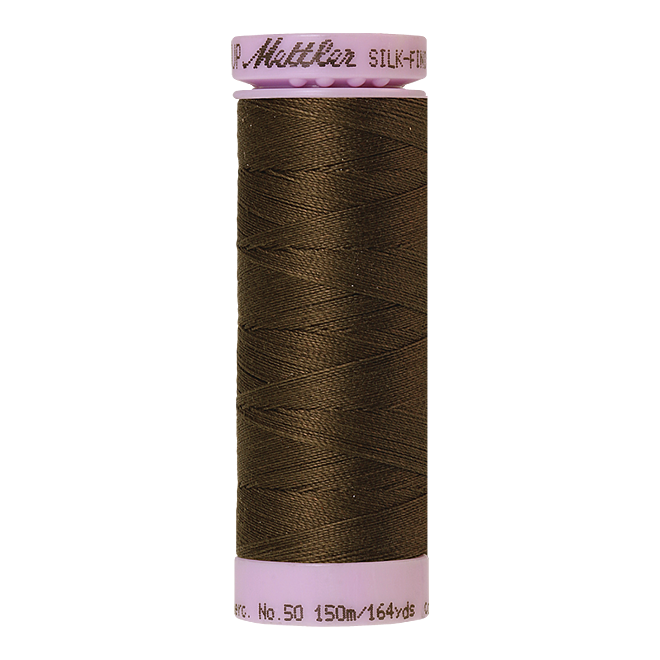 Silk-Finish Cotton 50, 150m - Olive: Reines Baumwollgarn aus 100% langstapliger, ägyptischer Baumwollte von Amann Mettler