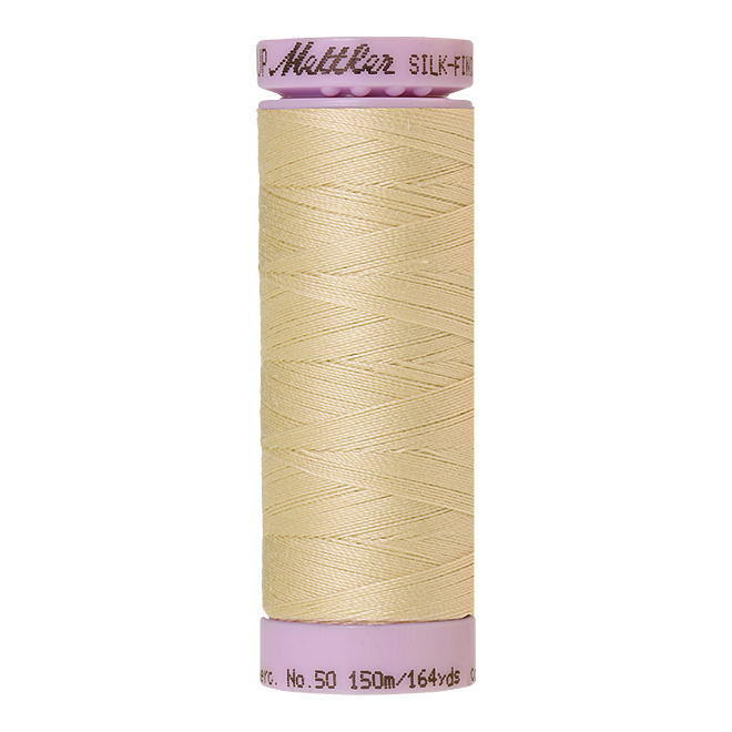 Silk-Finish Cotton 50, 150m - Lime Blossom: Reines Baumwollgarn aus 100% langstapliger, ägyptischer Baumwollte von Amann Mettler
