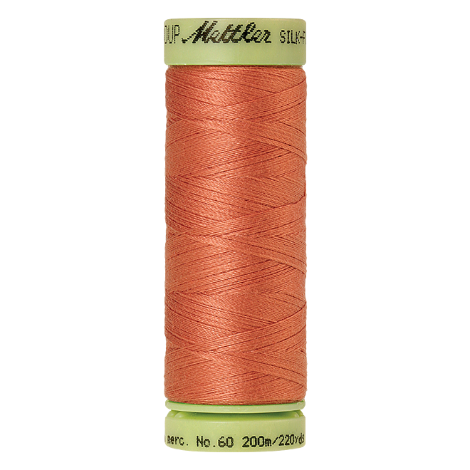 Silk-Finish Cotton 60, 200m - Melon: Reines Baumwollgarn aus 100% langstapliger, ägyptischer Baumwollte von Amann Mettler