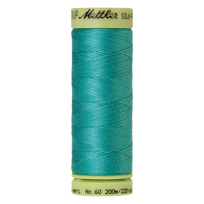 Silk-Finish Cotton 60, 200m - Deep Aqua: Reines Baumwollgarn aus 100% langstapliger, ägyptischer Baumwollte von Amann Mettler