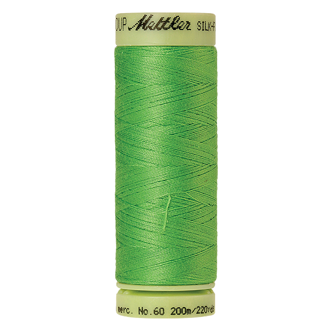 Silk-Finish Cotton 60, 200m - Light Kelly: Reines Baumwollgarn aus 100% langstapliger, ägyptischer Baumwollte von Amann Mettler