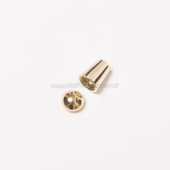 5mm Kordelende "Zylinder" gold