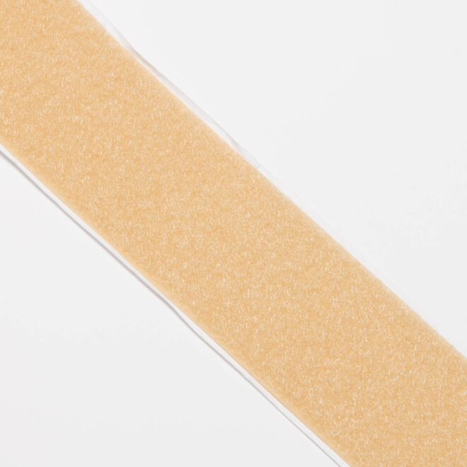 50mm Endlos-Klettverschluss selbstklebend "Flauschband" beige