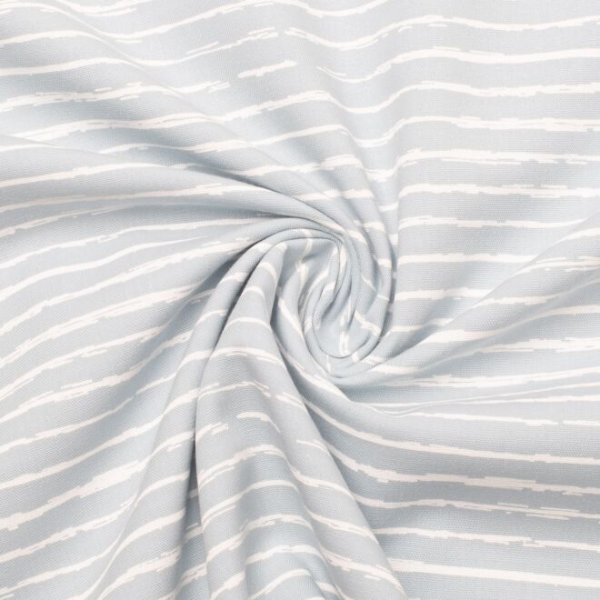 Baumwollwebware Mini Stripes rauchblau