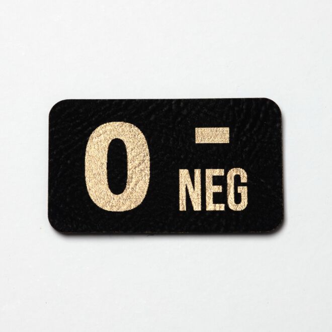 Kunstlederlabel Blurgruppe 0- (schwarz/gold)