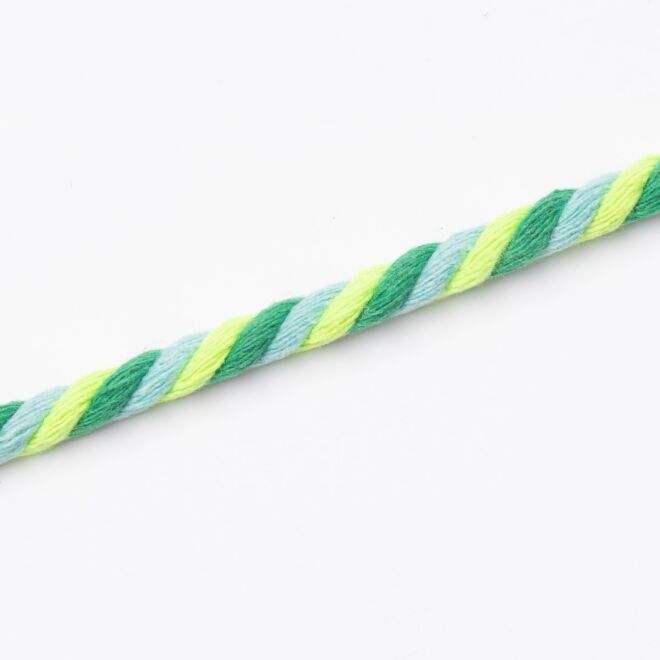 6mm Kordel "Multi" neongrün/mint/grün