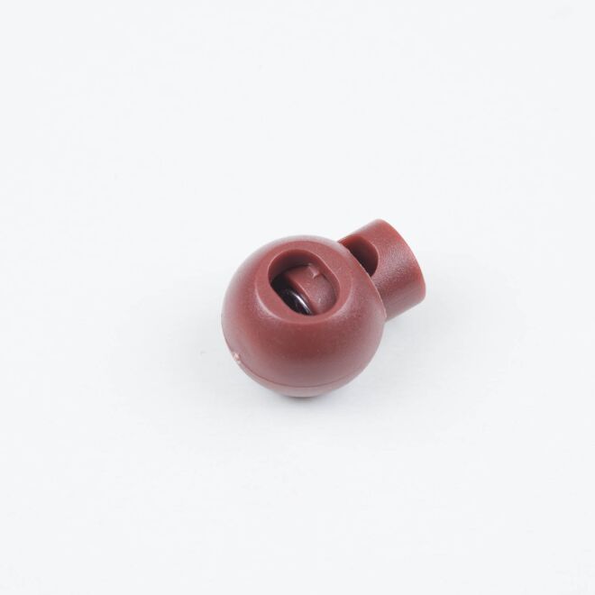 3mm Kordelstopper rund hellbraun