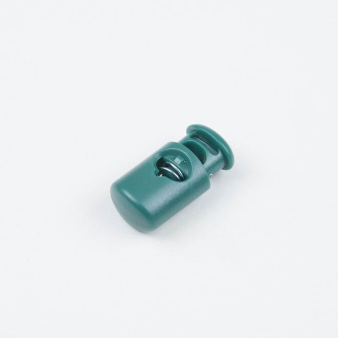 5mm Kordelstopper Zylinder dunkelgrün