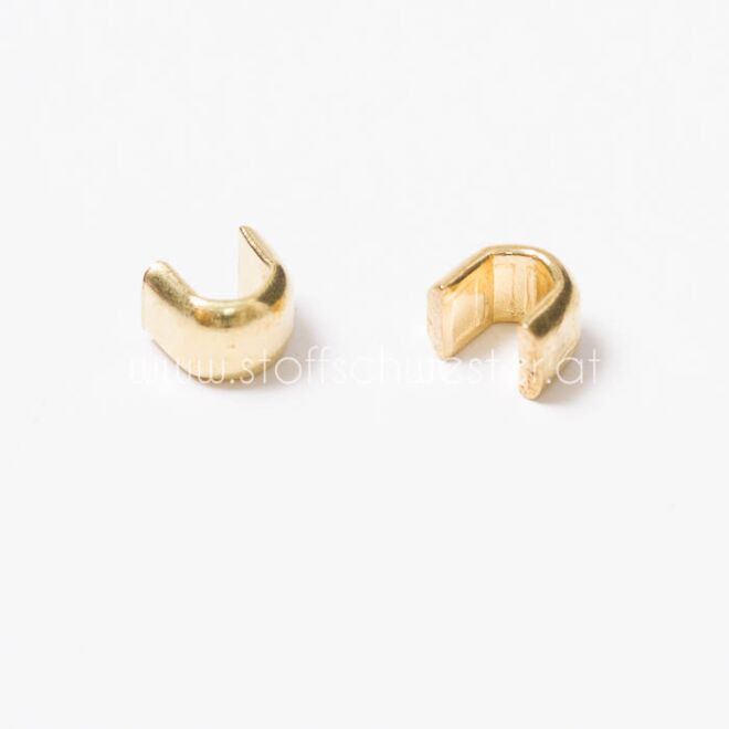 5mm Reißverschluss-Stopper oben - gold (10 Stück)