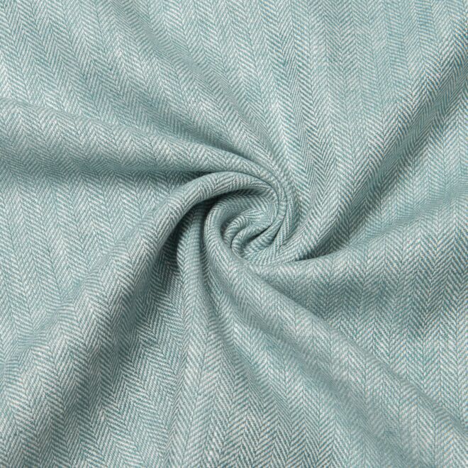 Baumwoll-Leinen-Twill "Maritim" Fischgrät mint
