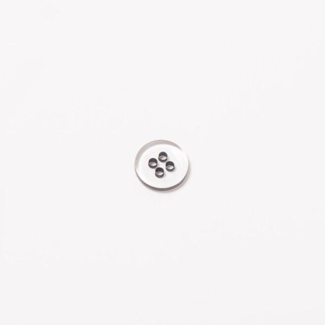 10mm Kunststoffknopf 4-Loch schwarz