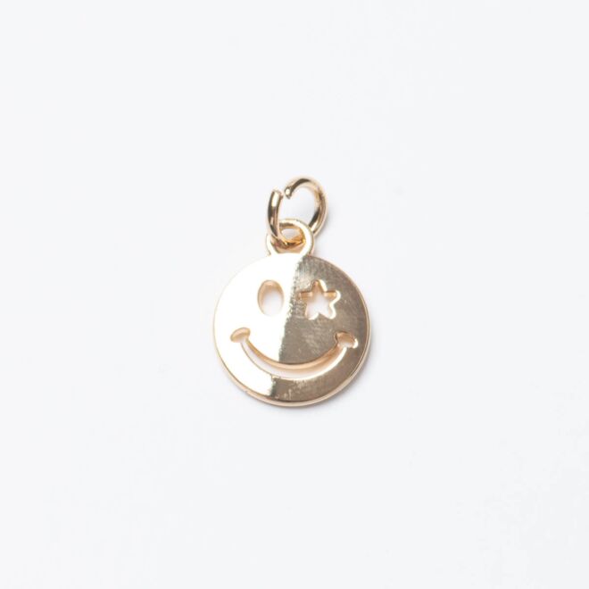 1,5cm "Smiley" Anhänger gold