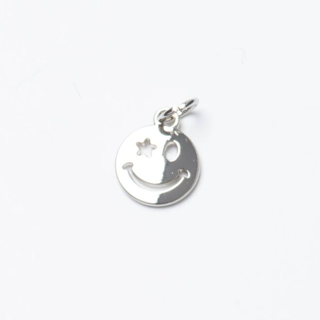 1,5cm "Smiley" Anhänger silber