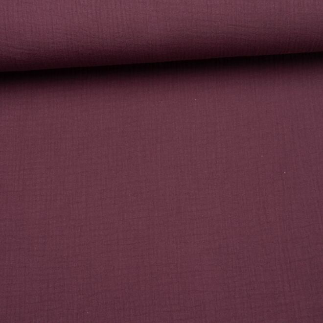 Bio-Musselin "Uni" aubergine