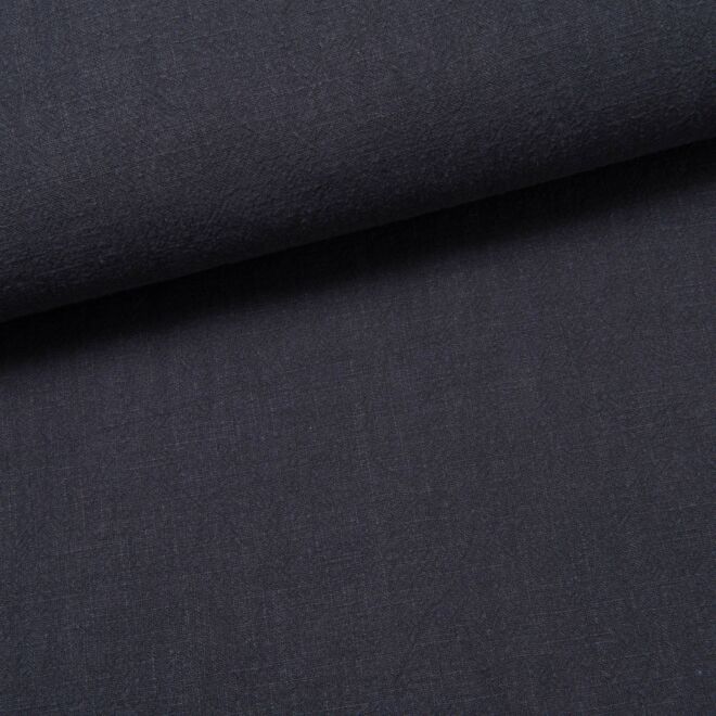 Stonewashed Leinen navy