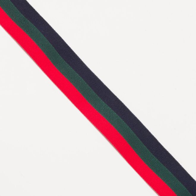25mm Ripsband/Webband rot/grün/blau