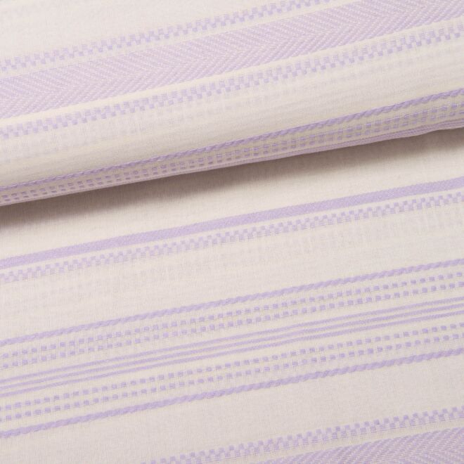 Ibiza Stripes Baumwoll-Viskose-Jacquard Voile flieder
