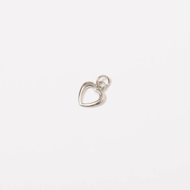 1,5cm Herz Anhänger silber