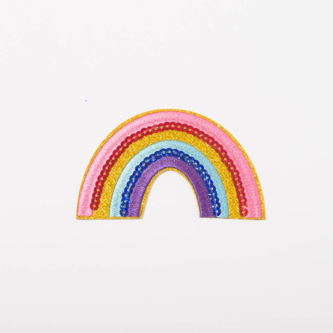 Glitzer-Regenbogen Aufnäher