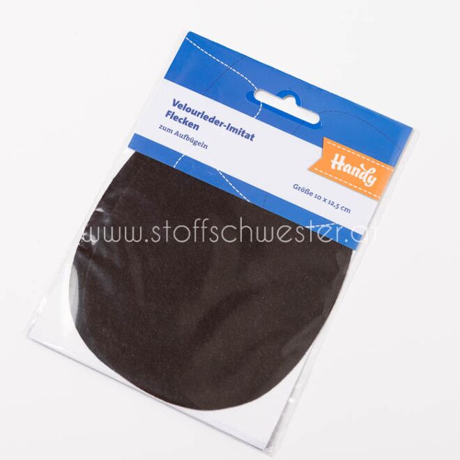 Stoffschwester Flicken Velourleder-Imitat braun