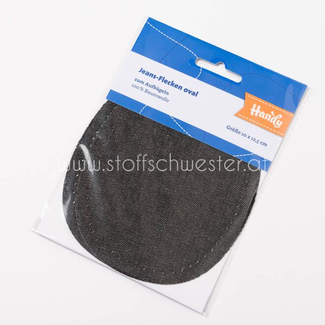 Stoffschwesters Flicken Jeans schwarz