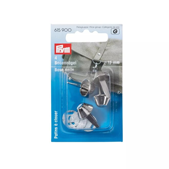 Prym Bodennägel für Taschen 15mm, silber
