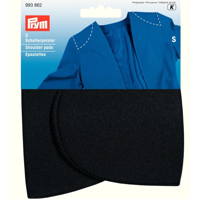 Prym Schulterpolster "Halbmond" S, schwarz