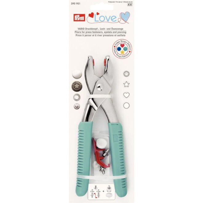 Prym Love Vario Zange mit Loch- und Coloursnapwerkzeug in mint