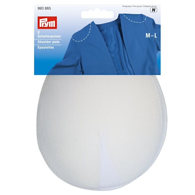 Prym Schulterpolster "Raglan" M-L, weiß
