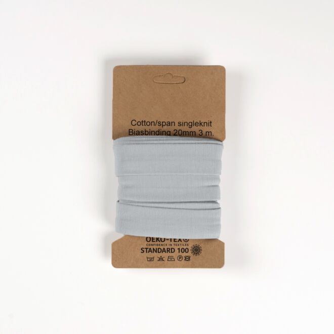 3m Jersey-Schrägband "Emilia" silbergrau