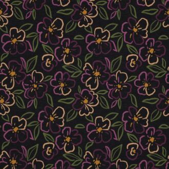 Jersey „Midnight Bloom“ anthrazit-meliert