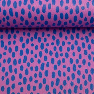 Kunstleder Brush & Wild pink/blau