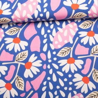 Canvas Blütenregen blau/rosa