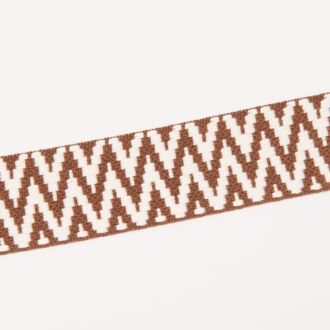 40mm Doubleface Webband ZigZag braun