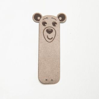 Aufnäher (klappbar) Bärenkopf beige