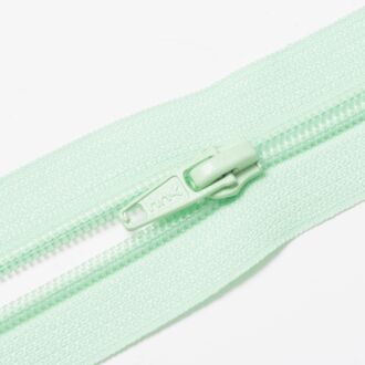 Teilbarer Nylon Reißverschluss, 6mm, blasses grün