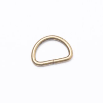 20mm D-Ring/Halbring altmessing