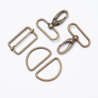 40mm Taschenzubehör-Set altmessing