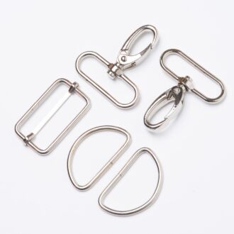 25mm Taschenzubehör-Set silber