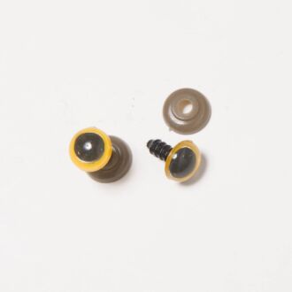 11mm Kunststoff-Sicherheitsaugen gelb (1 Paar)