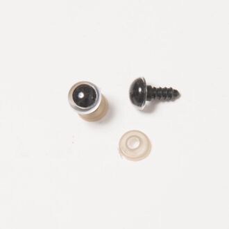11mm Kunststoff-Sicherheitsaugen transparent (1 Paar)
