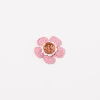 Knopfblume Aufnäher rosa